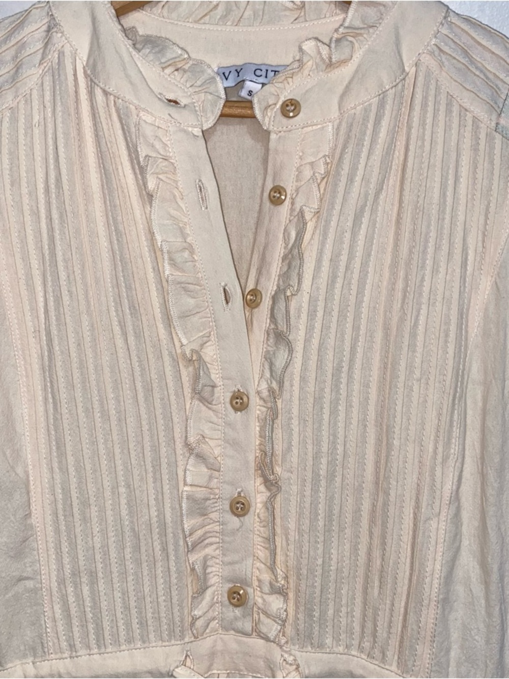 Ivy City Dress Womens Small Holland Floral  Midi Cottagecore Feminine Boho Cream - Picture 5 of 10
